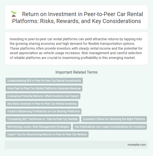 Return on Investment in Peer-to-Peer Car Rental Platforms: Risks, Rewards, and Key Considerations