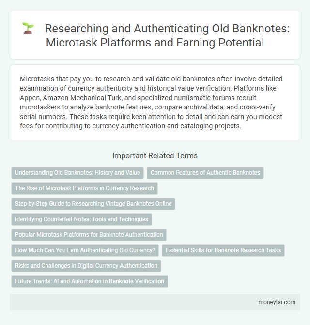 Researching and Authenticating Old Banknotes: Microtask Platforms and Earning Potential
