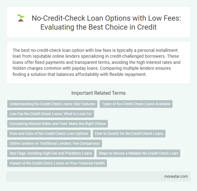 No-Credit-Check Loan Options with Low Fees: Evaluating the Best Choice in Credit