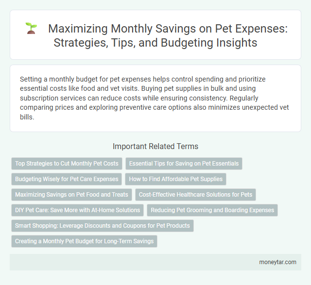 Maximizing Monthly Savings on Pet Expenses: Strategies, Tips, and Budgeting Insights