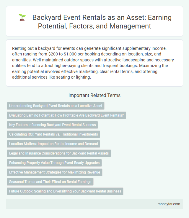 Backyard Event Rentals as an Asset: Earning Potential, Factors, and Management