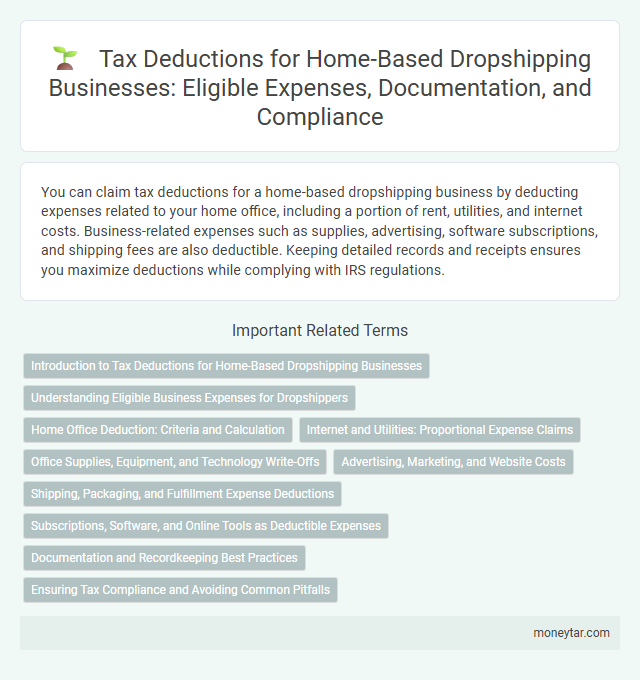 Tax Deductions for Home-Based Dropshipping Businesses: Eligible Expenses, Documentation, and Compliance