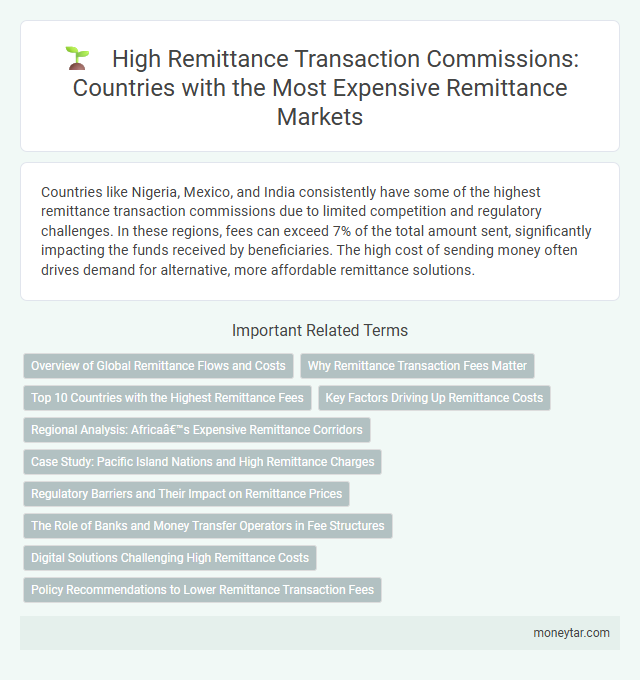High Remittance Transaction Commissions: Countries with the Most Expensive Remittance Markets