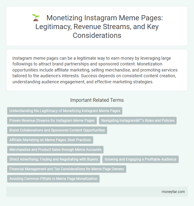Monetizing Instagram Meme Pages: Legitimacy, Revenue Streams, and Key Considerations