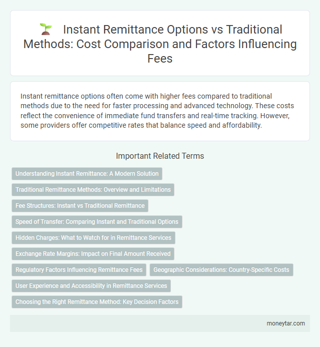 Instant Remittance Options vs Traditional Methods: Cost Comparison and Factors Influencing Fees