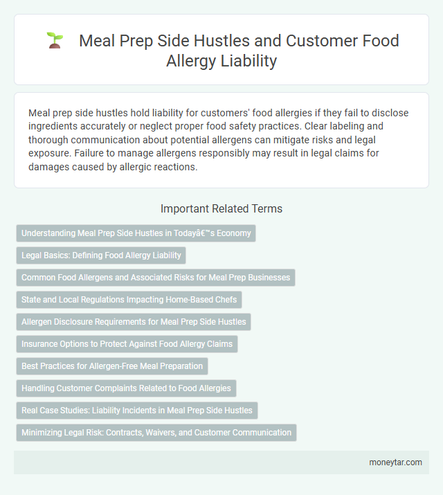 Meal Prep Side Hustles and Customer Food Allergy Liability