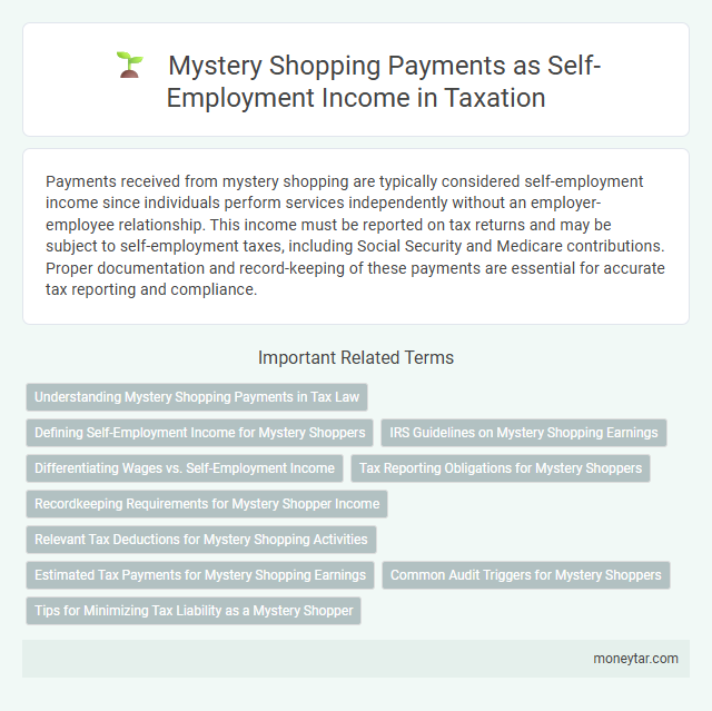 Mystery Shopping Payments as Self-Employment Income in Taxation