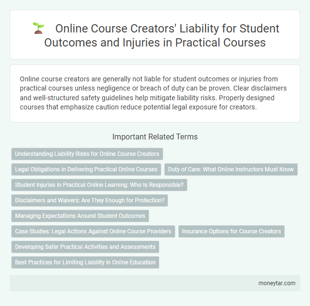 Online Course Creators' Liability for Student Outcomes and Injuries in Practical Courses