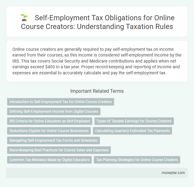 Self-Employment Tax Obligations for Online Course Creators: Understanding Taxation Rules