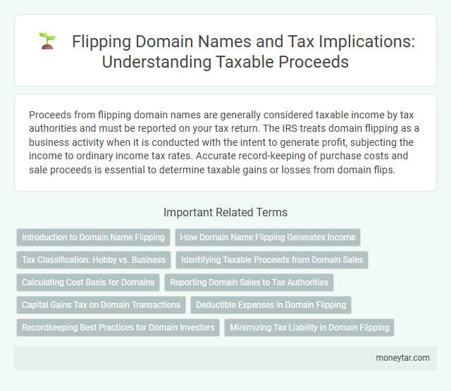 Flipping Domain Names and Tax Implications: Understanding Taxable Proceeds