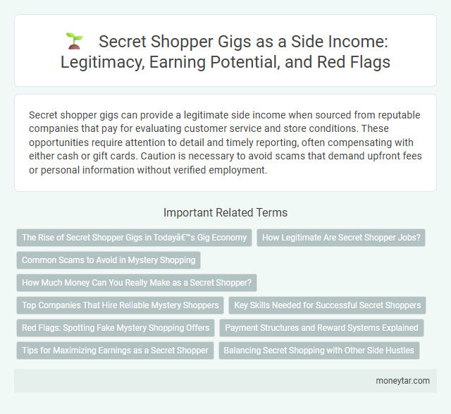 Secret Shopper Gigs as a Side Income: Legitimacy, Earning Potential, and Red Flags