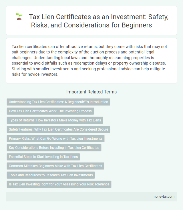Tax Lien Certificates as an Investment: Safety, Risks, and Considerations for Beginners