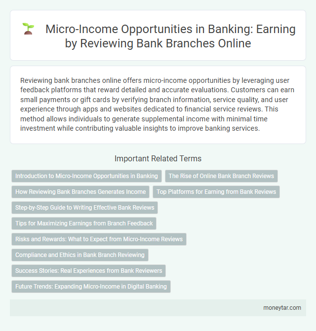Micro-Income Opportunities in Banking: Earning by Reviewing Bank Branches Online