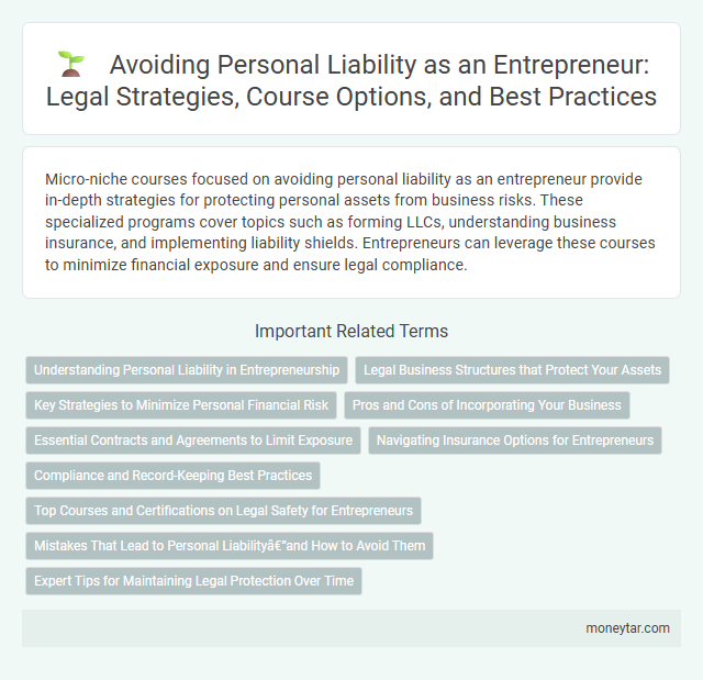 Avoiding Personal Liability as an Entrepreneur: Legal Strategies, Course Options, and Best Practices
