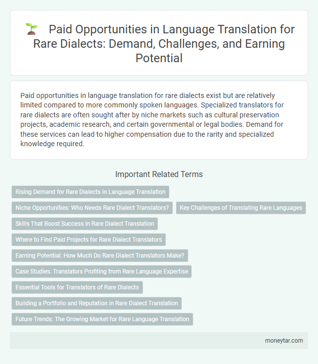 Paid Opportunities in Language Translation for Rare Dialects: Demand, Challenges, and Earning Potential