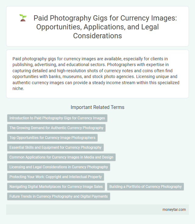 Paid Photography Gigs for Currency Images: Opportunities, Applications, and Legal Considerations