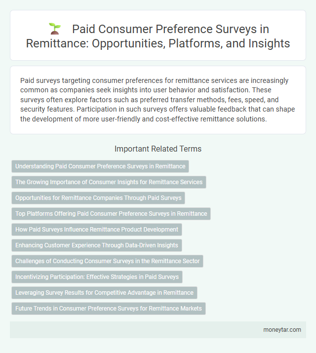Paid Consumer Preference Surveys in Remittance: Opportunities, Platforms, and Insights