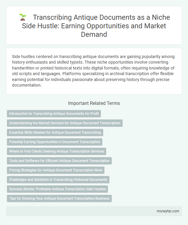 Transcribing Antique Documents as a Niche Side Hustle: Earning Opportunities and Market Demand