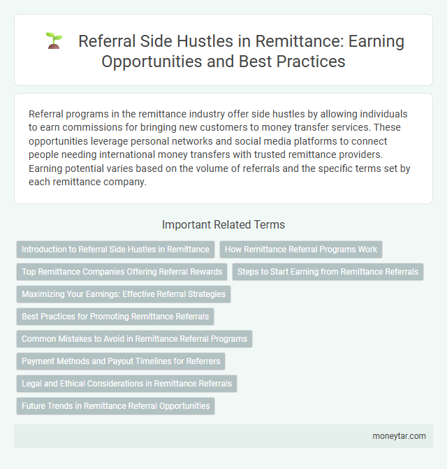 Referral Side Hustles in Remittance: Earning Opportunities and Best Practices