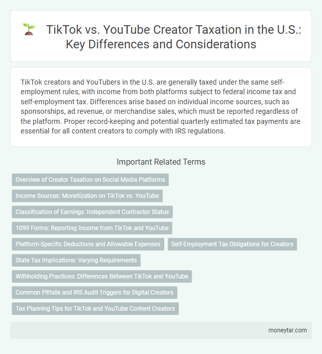 TikTok vs. YouTube Creator Taxation in the U.S.: Key Differences and Considerations