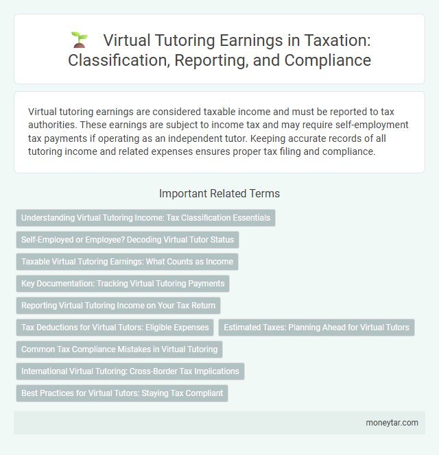 Virtual Tutoring Earnings in Taxation: Classification, Reporting, and Compliance