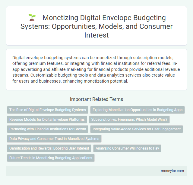 Monetizing Digital Envelope Budgeting Systems: Opportunities, Models, and Consumer Interest