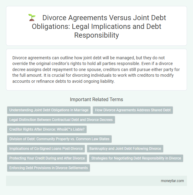 Divorce Agreements Versus Joint Debt Obligations: Legal Implications and Debt Responsibility