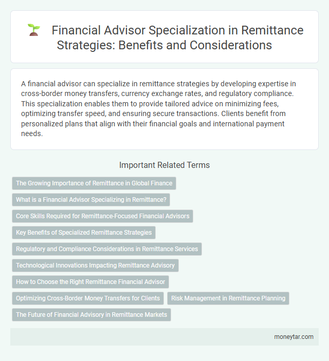 Financial Advisor Specialization in Remittance Strategies: Benefits and Considerations