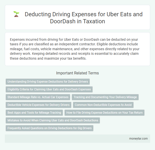 Deducting Driving Expenses for Uber Eats and DoorDash in Taxation