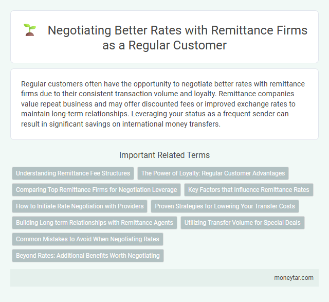 Negotiating Better Rates with Remittance Firms as a Regular Customer
