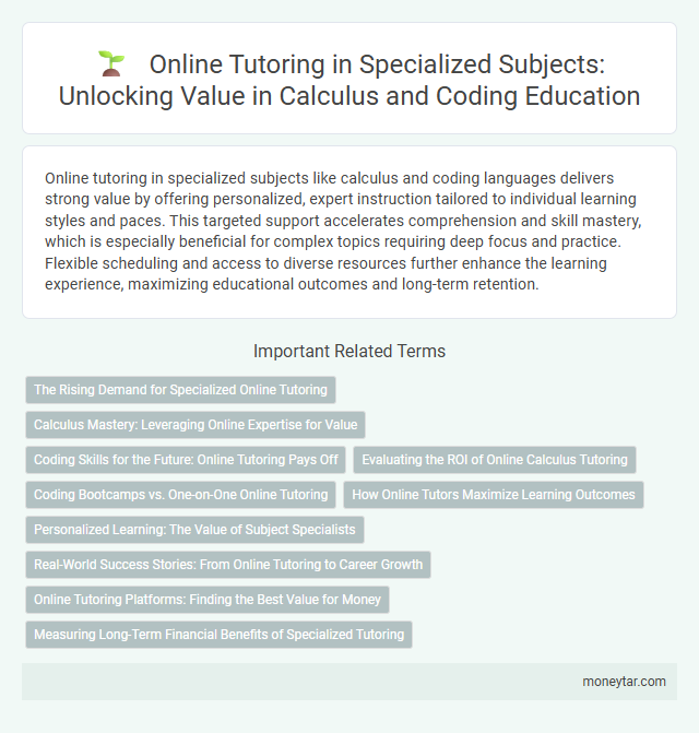 Online Tutoring in Specialized Subjects: Unlocking Value in Calculus and Coding Education