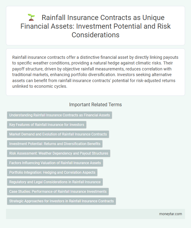 Rainfall Insurance Contracts as Unique Financial Assets: Investment Potential and Risk Considerations