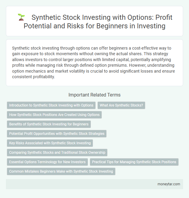 Synthetic Stock Investing with Options: Profit Potential and Risks for Beginners in Investing