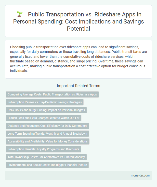 Public Transportation vs. Rideshare Apps in Personal Spending: Cost Implications and Savings Potential