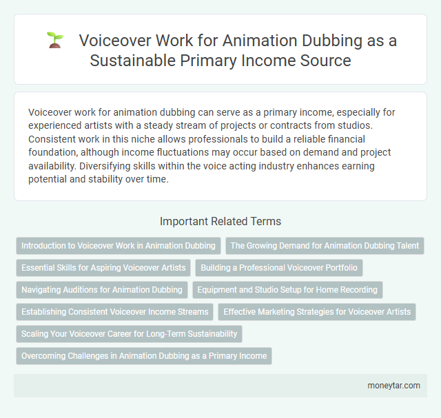 Voiceover Work for Animation Dubbing as a Sustainable Primary Income Source