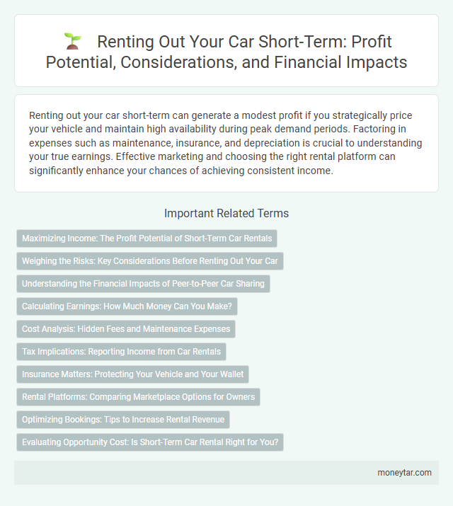 Renting Out Your Car Short-Term: Profit Potential, Considerations, and Financial Impacts