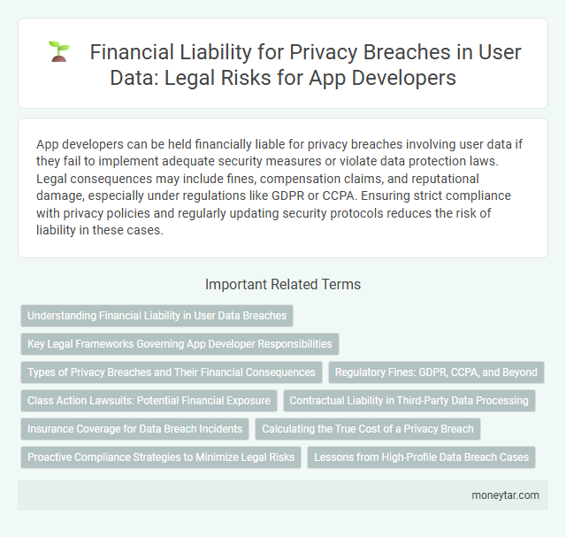 Financial Liability for Privacy Breaches in User Data: Legal Risks for App Developers