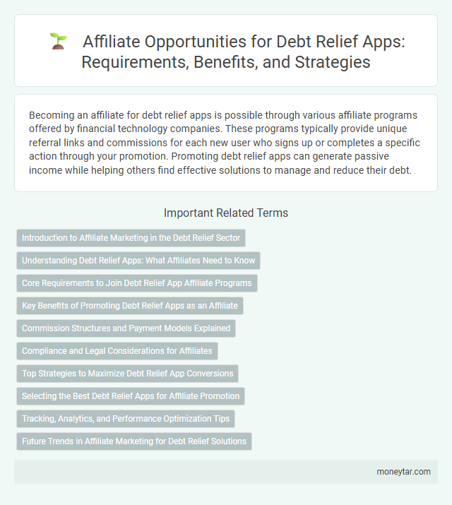 Affiliate Opportunities for Debt Relief Apps: Requirements, Benefits, and Strategies