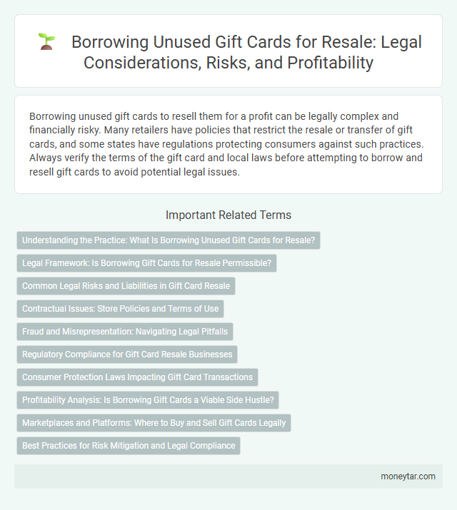 Borrowing Unused Gift Cards for Resale: Legal Considerations, Risks, and Profitability