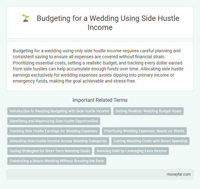 Budgeting for a Wedding Using Side Hustle Income