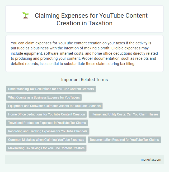 Claiming Expenses for YouTube Content Creation in Taxation
