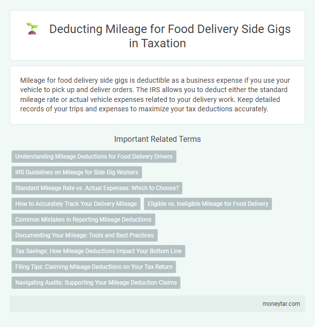 Deducting Mileage for Food Delivery Side Gigs in Taxation