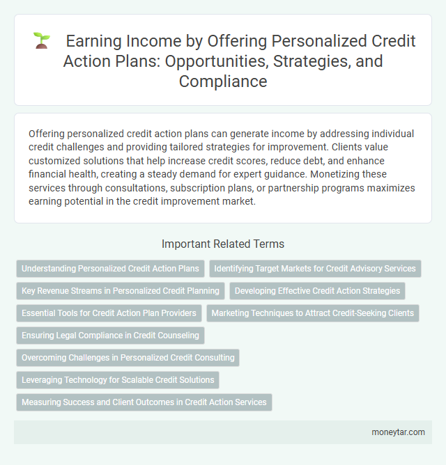 Earning Income by Offering Personalized Credit Action Plans: Opportunities, Strategies, and Compliance