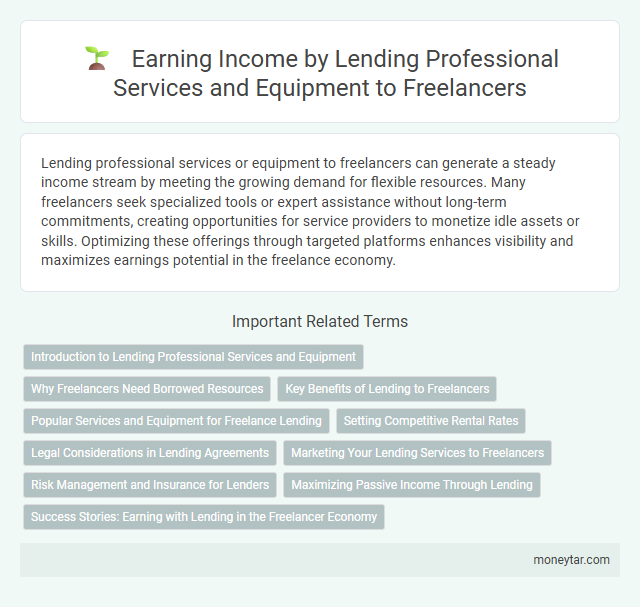 Earning Income by Lending Professional Services and Equipment to Freelancers