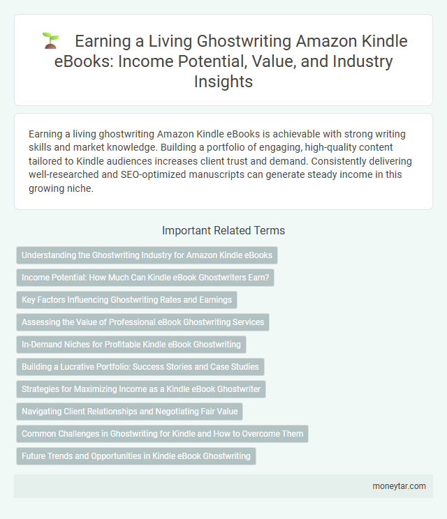 Earning a Living Ghostwriting Amazon Kindle eBooks: Income Potential, Value, and Industry Insights