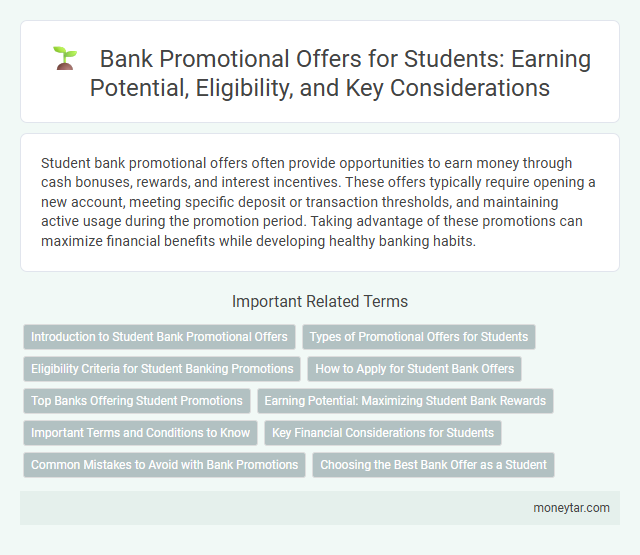 Bank Promotional Offers for Students: Earning Potential, Eligibility, and Key Considerations