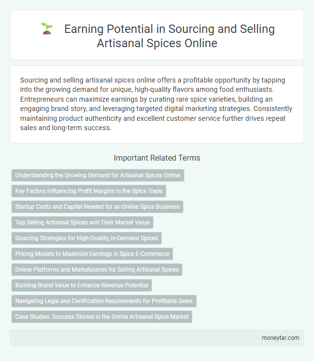 Earning Potential in Sourcing and Selling Artisanal Spices Online