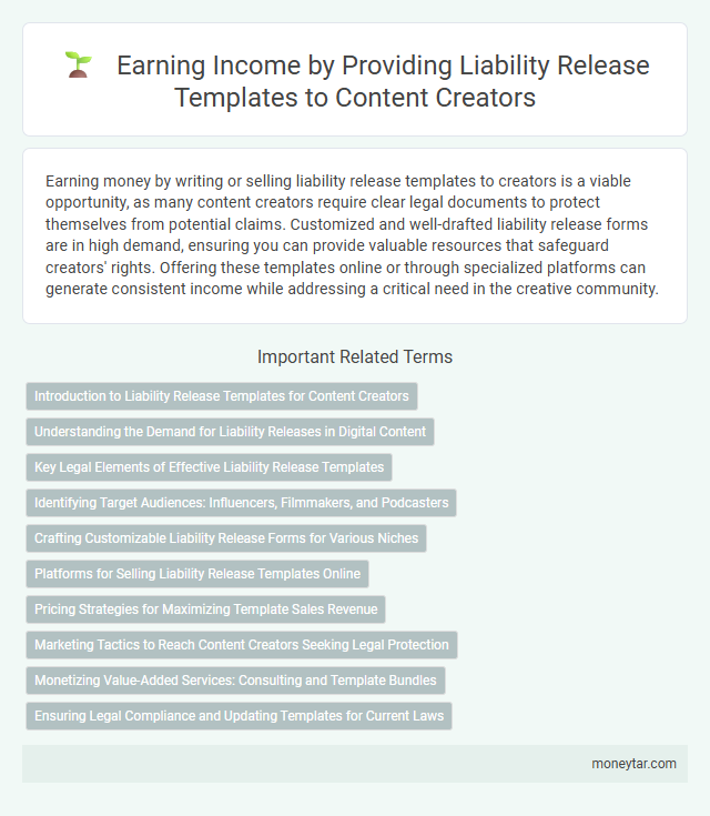 Earning Income by Providing Liability Release Templates to Content Creators