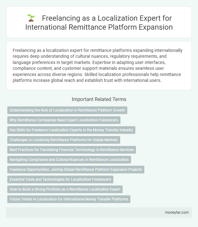 Freelancing as a Localization Expert for International Remittance Platform Expansion