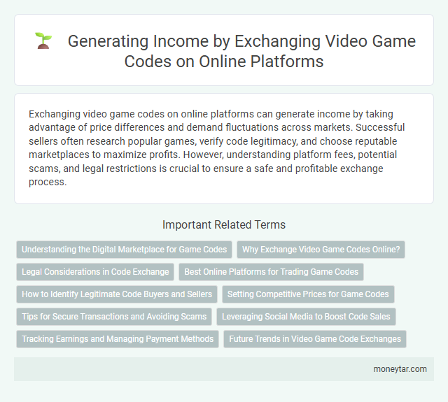 Generating Income by Exchanging Video Game Codes on Online Platforms